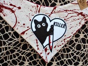 Katzenhalstuch - Katzenbandana - Halloween - Killer Cat