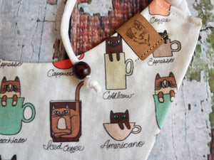Katzenhalstuch - Katzenaccessoires - Kaffee - Coffee right Meow!