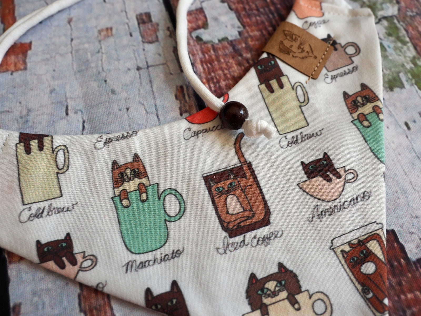 Katzenhalstuch - Katzenaccessoires - Kaffee - Coffee right Meow!