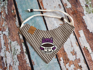 Katzenhalstuch - Katzenaccessoires - Kaffee - Coffee right Meow!