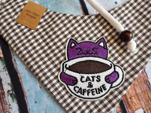 Katzenhalstuch - Katzenaccessoires - Kaffee - Coffee right Meow!