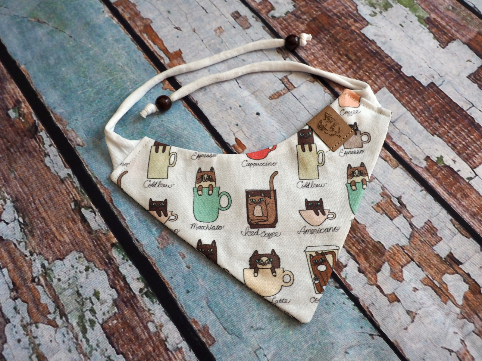 Katzenhalstuch - Katzenaccessoires - Kaffee - Coffee right Meow!