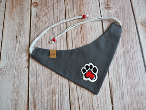 Hundehalstuch - Hundebandana - Pfötchen - I woof you!